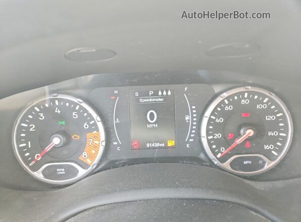 ZACNJBAB5KPJ96235 2019 JEEP RENEGADE Blue Instrument cluster view