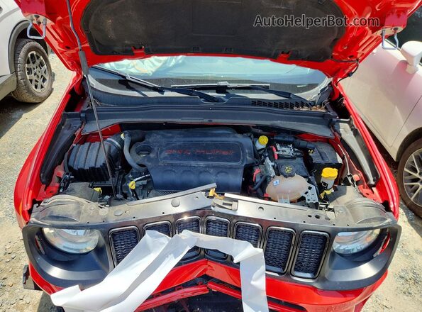 ZACNJCAB0MPM36025 2021 JEEP RENEGADE Red ძრავის განყოფილების ხედი