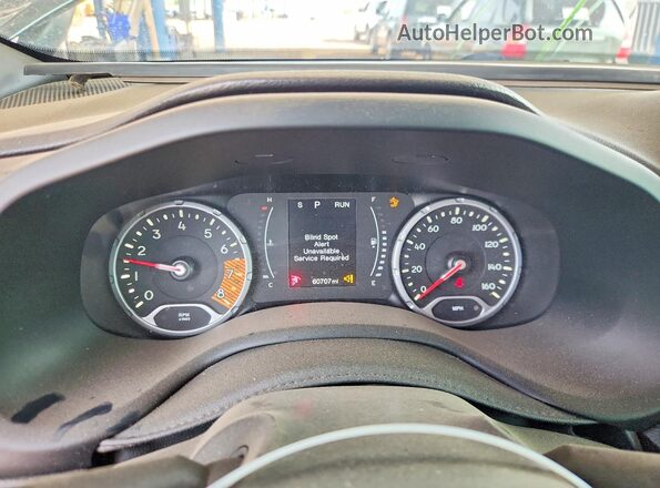 ZACNJCAB8MPM44468 2021 JEEP RENEGADE Green ხელსაწყოთა პანელის ხედი