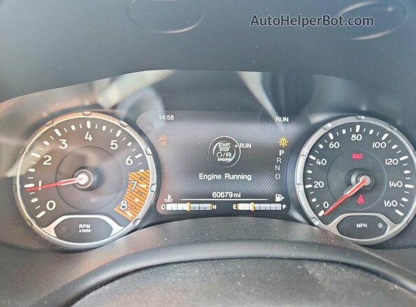 ZACNJCBB2MPN27165 2021 JEEP RENEGADE Угольный Вид щитка приборов