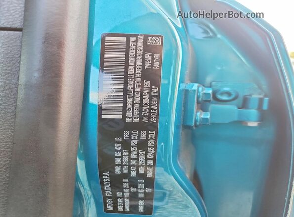 ZACNJCBB4MPM71567 2021 JEEP RENEGADE Turquoise Widok naklejki z numerem VIN