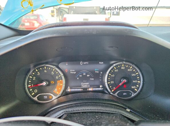 ZACNJCBB4MPM71567 2021 JEEP RENEGADE Turquoise Widok zestawu wskaźników