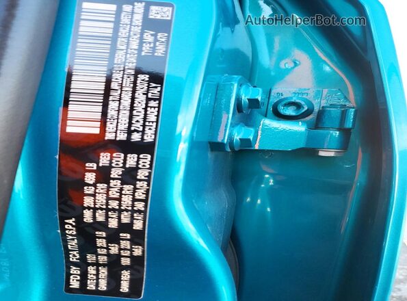 ZACNJDAB2MPN30736 2021 JEEP RENEGADE Blue VIN კოდის სტიკერის ხედი