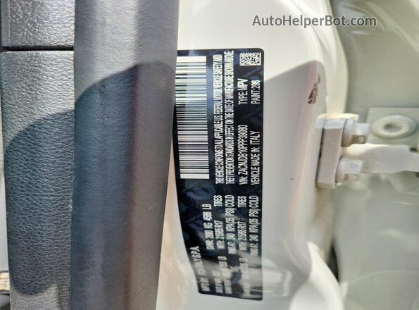 ZACNJDB10PPP39080 2023 JEEP RENEGADE White Vista de la etiqueta del VIN