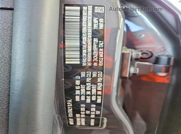 ZACNJDB15PPP71281 2023 JEEP RENEGADE Gray Vista de la etiqueta del VIN