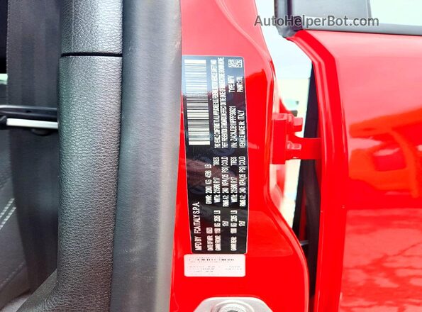 ZACNJDB19PPP39921 2023 JEEP RENEGADE Red Vista de la etiqueta del VIN