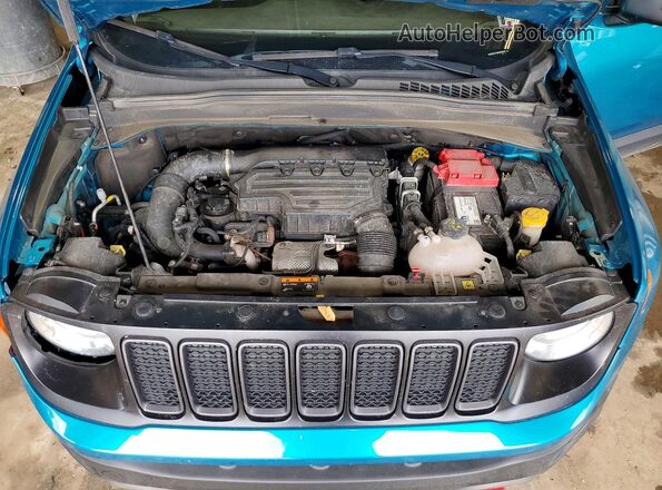 ZACNJDC17MPM92487 2021 JEEP RENEGADE Turquoise ძრავის განყოფილების ხედი