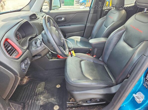 ZACNJDC17MPM92487 2021 JEEP RENEGADE Turquoise წინა სალონის ხედი