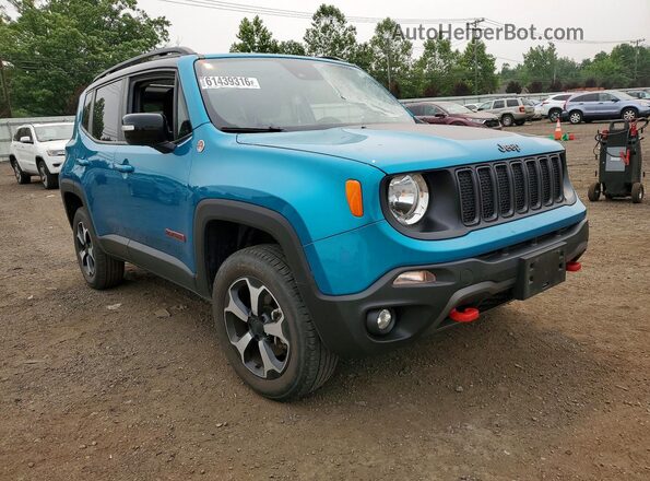 ZACNJDC18NPN56814 2022 JEEP RENEGADE Turquoise Передня права чверть