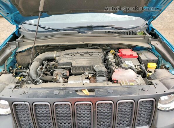 ZACNJDC18NPN56814 2022 JEEP RENEGADE Turquoise Вид підкапотного простору