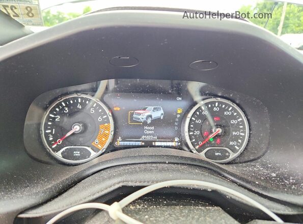 ZACNJDD13NPN48733 2022 JEEP RENEGADE White Вид щитка приладів