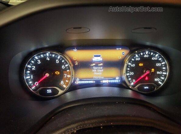 ZACNJDD17MPM29095 2021 JEEP RENEGADE Silver Widok zestawu wskaźników