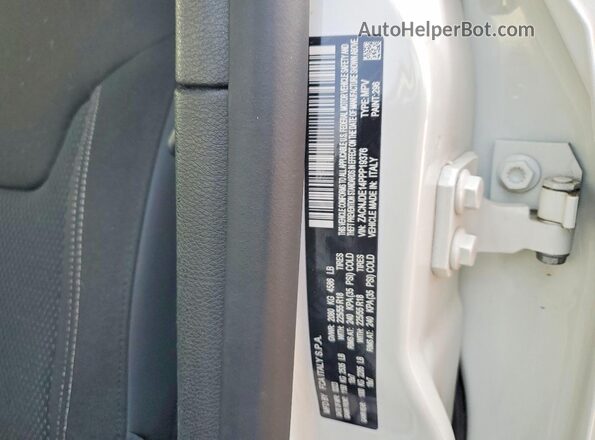 ZACNJDE14PPP19376 2023 JEEP RENEGADE White Vista de la etiqueta del VIN