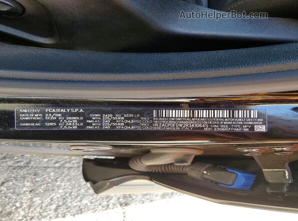 ZACPDFDW2R3A10645 2024 DODGE OTHER Black Vista de la etiqueta del VIN