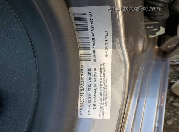 ZAM56RPA7H1252546 2017 MASERATI QUATTROPOR Gray Widok naklejki z numerem VIN