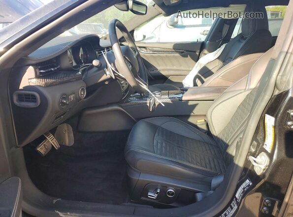 ZAM56YRMXPX422248 2023 MASERATI QUATTROPOR Black Widok wnętrza z przodu