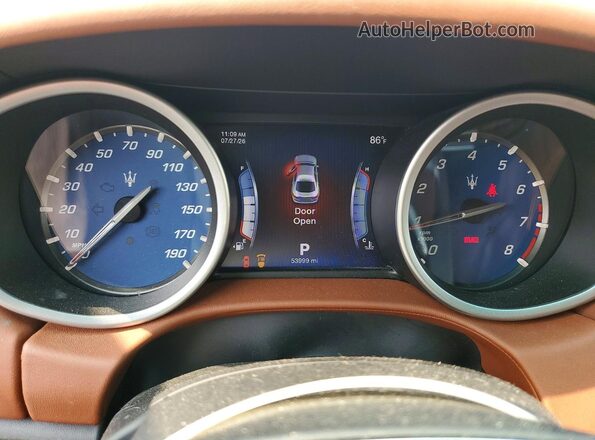 ZAM57RSA0G1175554 2016 MASERATI GHIBLI Blue Սարքավորումների վահանակի տեսք
