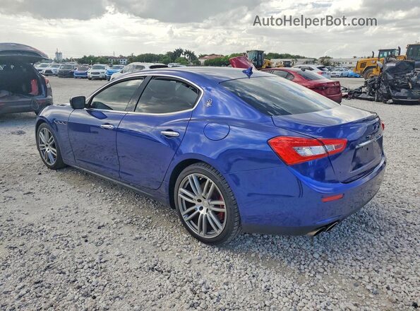 ZAM57RSA7G1185238 2016 MASERATI GHIBLI Blue Rear left