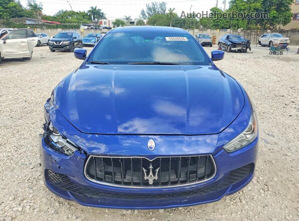 ZAM57RSA7G1185238 2016 MASERATI GHIBLI Blue Front view
