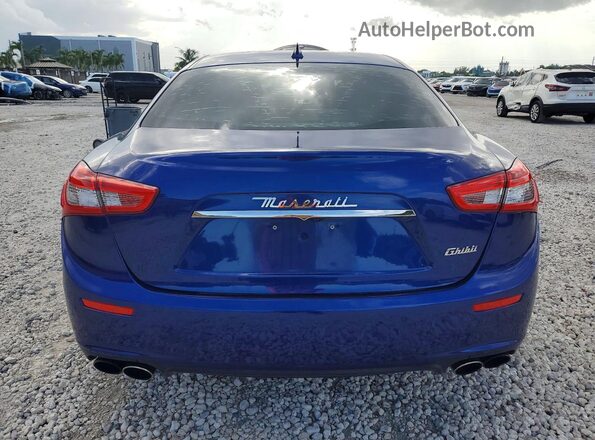 ZAM57RSA7G1185238 2016 MASERATI GHIBLI Blue Rear view