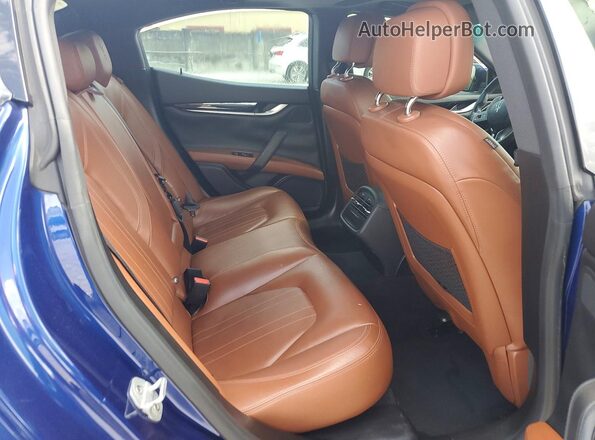 ZAM57RSA7G1185238 2016 MASERATI GHIBLI Blue Rear seats view