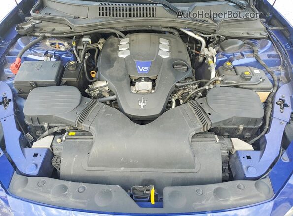 ZAM57RSA7G1185238 2016 MASERATI GHIBLI Blue Rear interior view