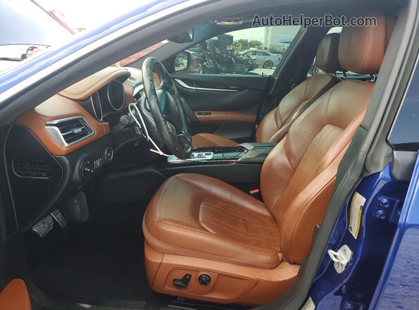ZAM57RSA7G1185238 2016 MASERATI GHIBLI Blue Front interior view