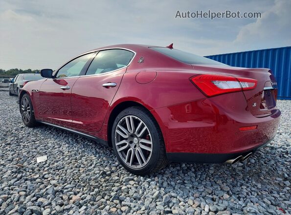 ZAM57RSS0H1248710 2017 MASERATI GHIBLI Red Trasero izquierdo