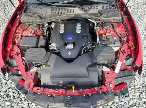 ZAM57RSS0H1248710 2017 MASERATI GHIBLI Red Vista interior trasera