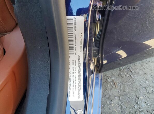 ZAM57RTA0G1167694 2016 MASERATI GHIBLI Blue Vista del compartimento del motor