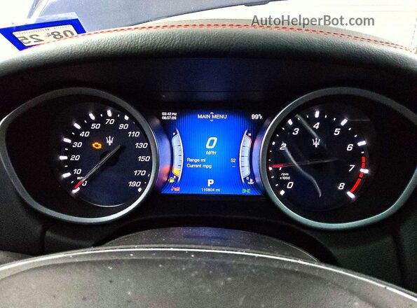 ZAM57RTA2G1183833 2016 MASERATI GHIBLI Blue ხელსაწყოთა პანელის ხედი