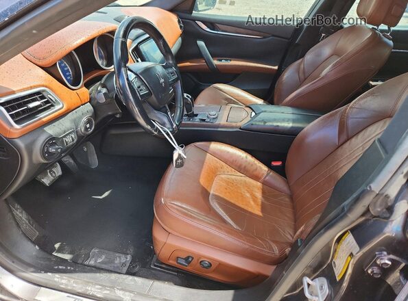 ZAM57RTA2H1224138 2017 MASERATI GHIBLI Gray Вид салону спереду
