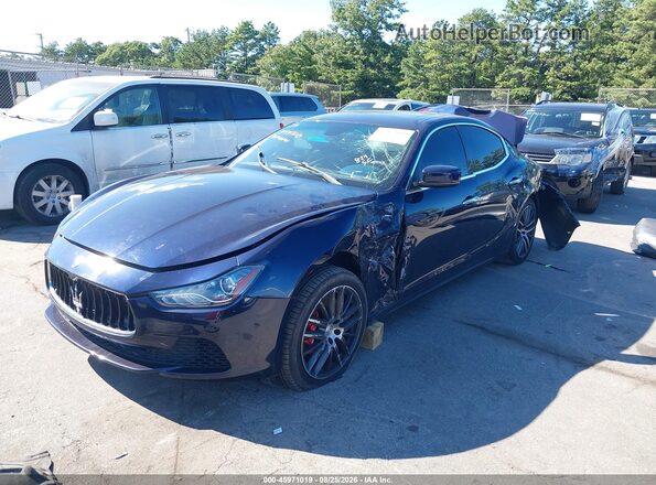 ZAM57RTA8G1182024 2016 MASERATI GHIBLI Blue Առջևի ձախ երեք քառորդ տեսարան