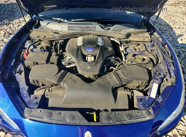 ZAM57RTS6H1213426 2017 MASERATI GHIBLI Blue ძრავის განყოფილების ხედი