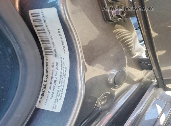 ZAM57XSA2G1175737 2016 MASERATI GHIBLI Charcoal Widok komory silnika
