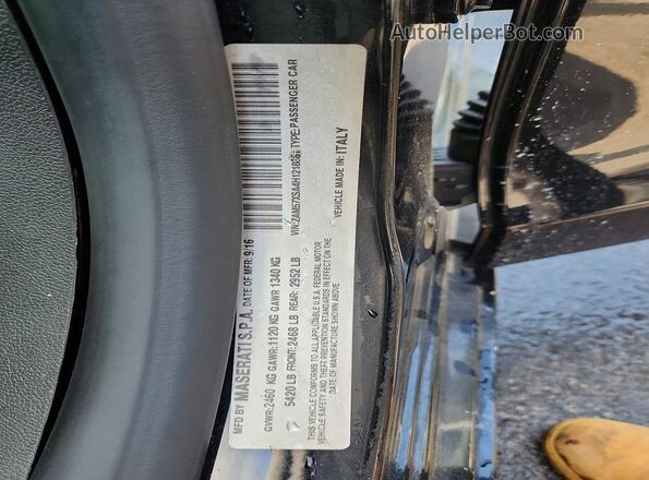 ZAM57XSA4H1218881 2017 MASERATI GHIBLI Black Շարժիչի բաժամունքի տեսք