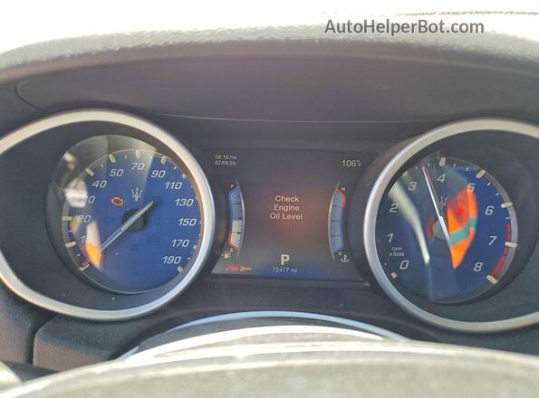 ZAM57XSA5G1171343 2016 MASERATI GHIBLI Maroon Instrument cluster view
