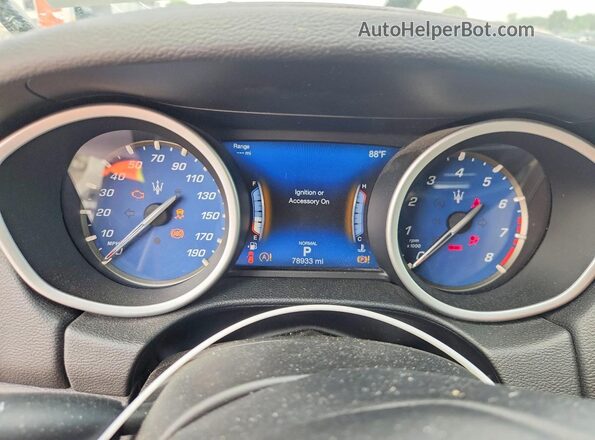 ZAM57XSA7L1344418 2020 MASERATI GHIBLI White Instrument cluster view