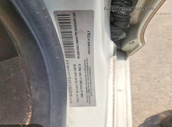 ZAM57XSA7L1344418 2020 MASERATI GHIBLI White Engine compartment view