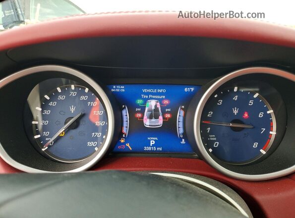 ZAM57XSA8L1351443 2020 MASERATI GHIBLI White Widok zestawu wskaźników