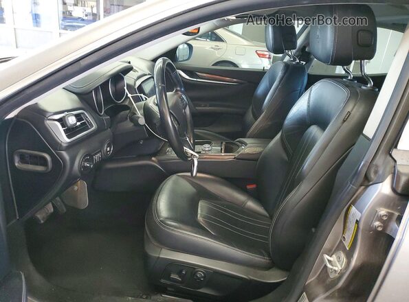 ZAM57XSAXH1238309 2017 MASERATI GHIBLI Gray Вид салону спереду