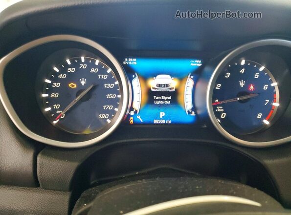 ZAM57XSAXH1238309 2017 MASERATI GHIBLI Gray Вид щитка приладів