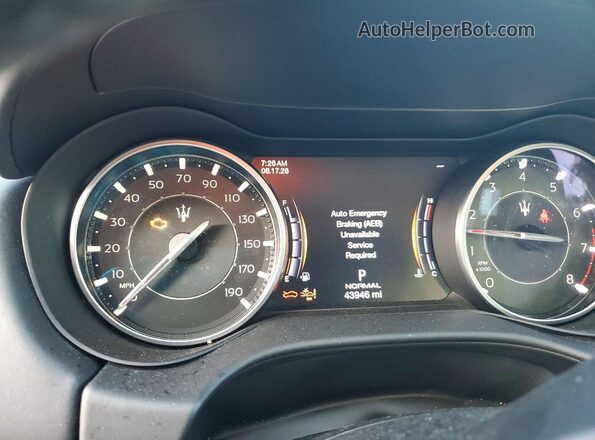 ZAM57YSS4M1369972 2021 MASERATI GHIBLI Blue Вид щитка приладів