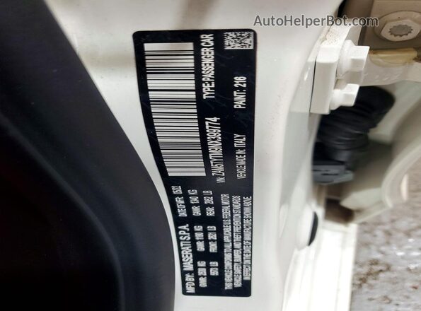 ZAM57YTM9NX399774 2022 MASERATI GHIBLI White Շարժիչի բաժամունքի տեսք