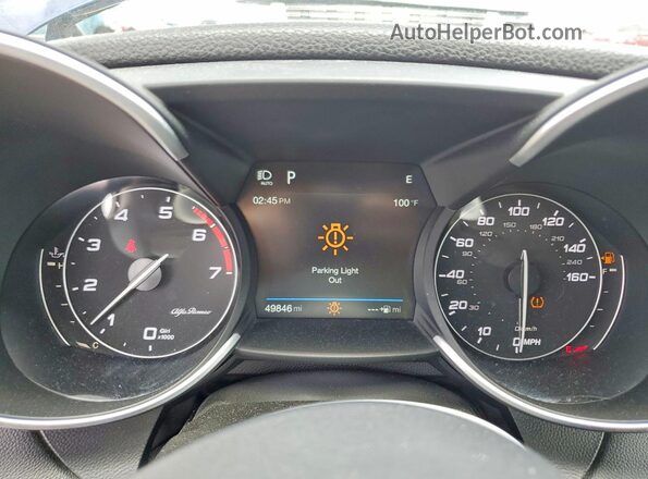 ZARFAEBN9J7583552 2018 ALFA ROMEO GIULIA Blue Instrument cluster view