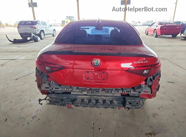 ZARFAECN4J7587801 2018 ALFA ROMEO GIULIA Red უკანა ხედი
