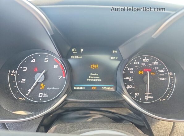 ZARFAECN5H7554140 2017 ALFA ROMEO GIULIA Blue ხელსაწყოთა პანელის ხედი