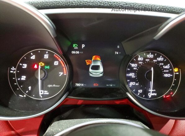 ZARFAEEN5H7550795 2017 ALFA ROMEO GIULIA Red Widok zestawu wskaźników