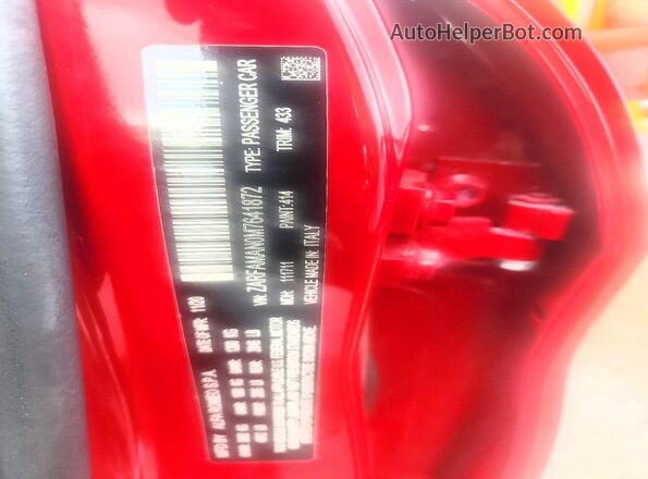 ZARFAMAN0M7641872 2021 ALFA ROMEO GIULIA Red Շարժիչի բաժամունքի տեսք