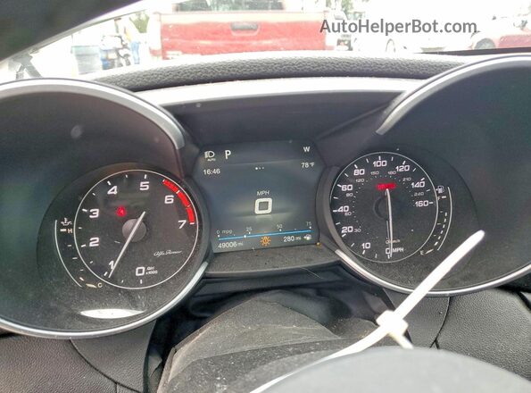 ZARFAMAN1K7609249 2019 ALFA ROMEO GIULIA White Widok zestawu wskaźników